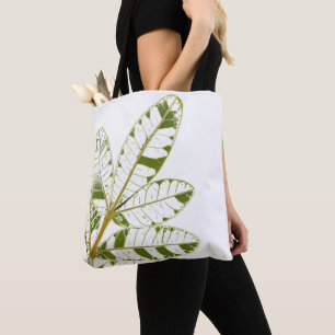 Bolso De Tela Tote Bag, hoja holística brasileña