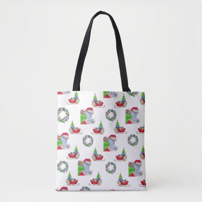 Bolso De Tela Tote Bag Holiday Santa (Anverso)