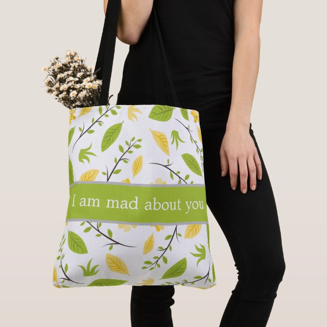 Bolso De Tela Tote Bag I am mad about you. (Detalle)