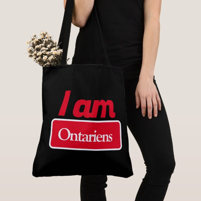 Bolso De Tela Tote Bag  i am ontariens (Detalle)