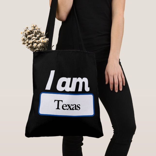 Bolso De Tela Tote Bag  i am texas (Detalle)