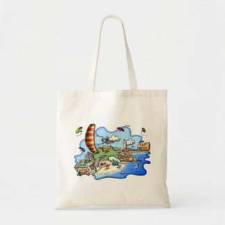 Bolso De Tela Tote bag imagen del lugar de parapente de