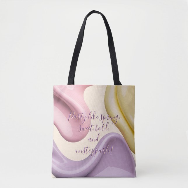 Bolso De Tela Tote bag in stylish abstract graphic (Anverso)