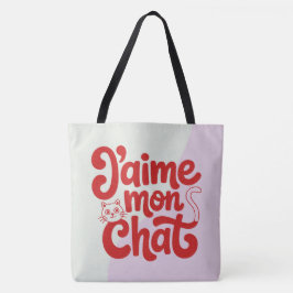 Bolso De Tela Tote Bag J’aime mon chat