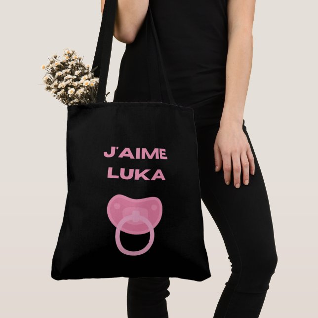 Bolso De Tela Tote Bag j'aime luka (Detalle)