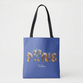Bolso De Tela Tote Bag J'aime Paris avec un décor urbain 