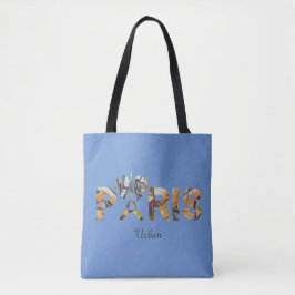 Bolso De Tela Tote Bag J'aime Paris avec un décor urbain 