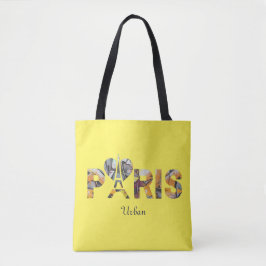 Bolso De Tela Tote Bag J'aime Paris avec un décor urbain 