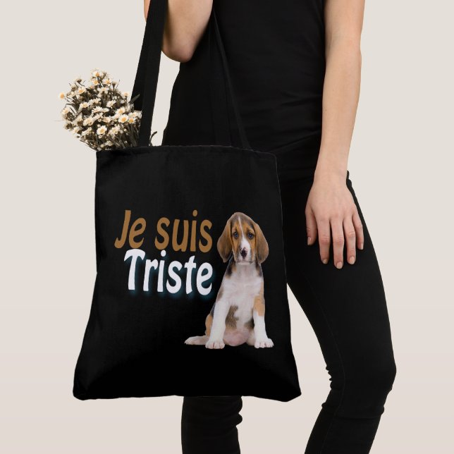 Bolso De Tela Tote Bag Je suis triste (Detalle)