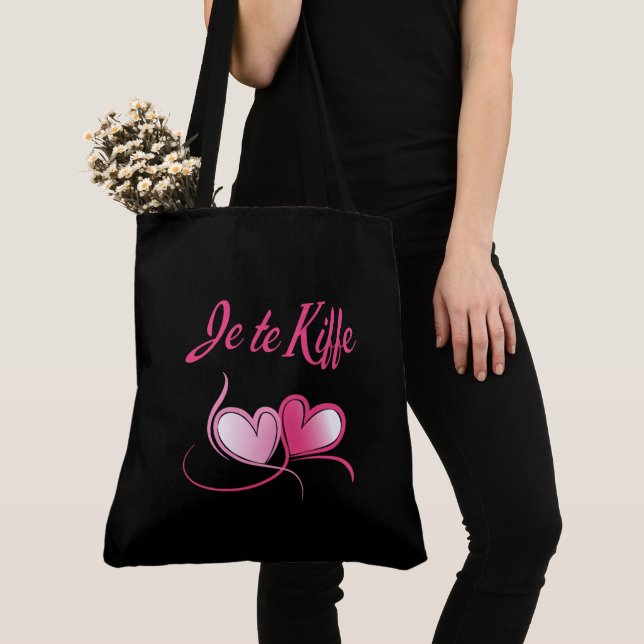 Bolso De Tela Tote Bag Je te kiffe (Detalle)