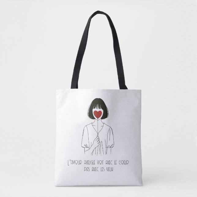 Bolso De Tela Tote bag “L’Amour Aveugle” (Anverso)