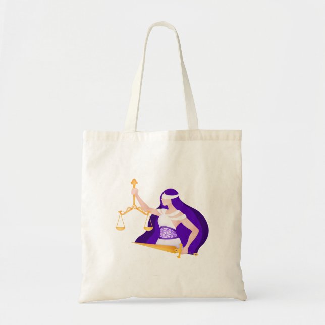 Bolso De Tela Tote Bag Lady Justice (Frente)