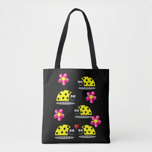 Bolso De Tela tote bag ladybugs (Anverso)