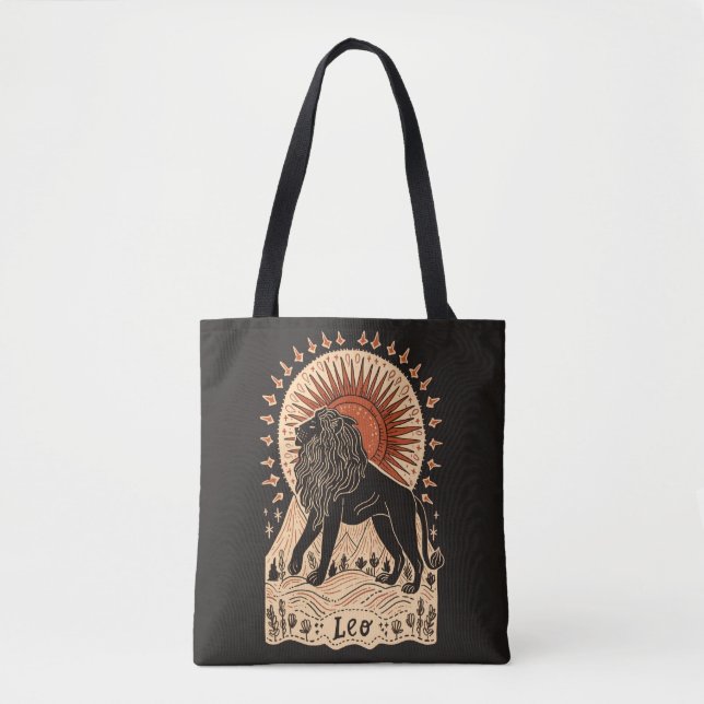 Bolso De Tela Tote Bag Leo Celestial Zodiac Art (Anverso)