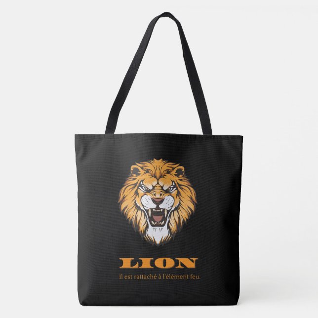 Bolso De Tela Tote Bag Lion (Anverso)