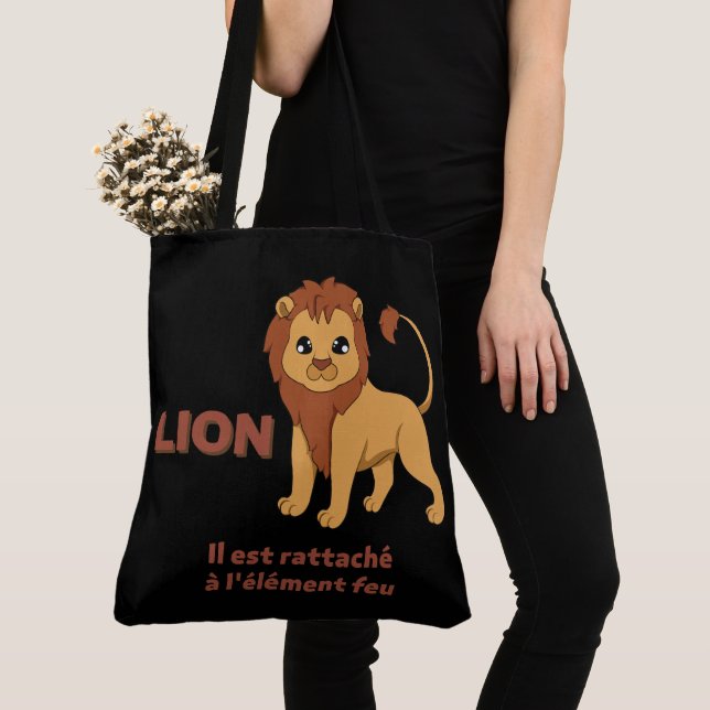 Bolso De Tela Tote Bag Lion (Detalle)