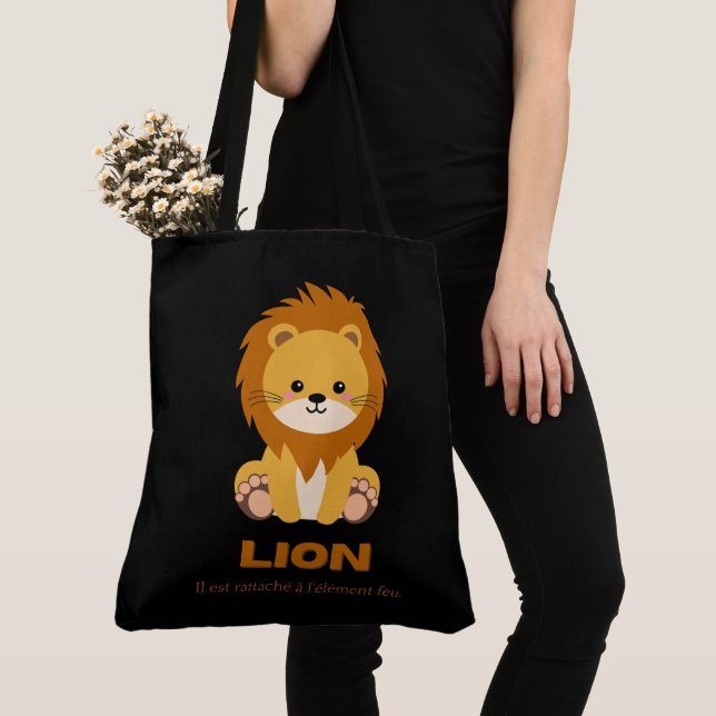 Bolso De Tela Tote Bag Lion (Detalle)