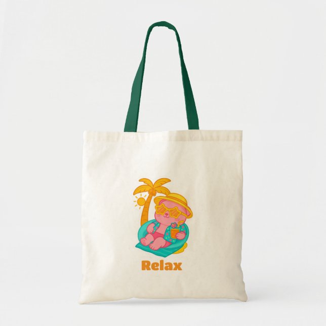 Bolso De Tela Tote Bag Lotus Relax (Frente)