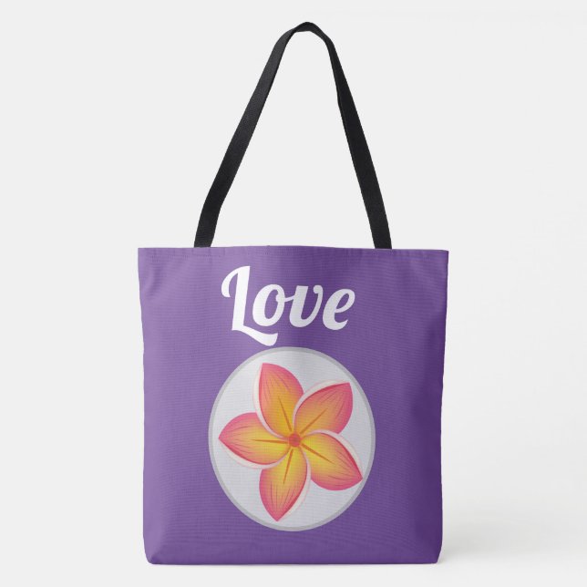 Bolso De Tela Tote  Bag Love (Anverso)
