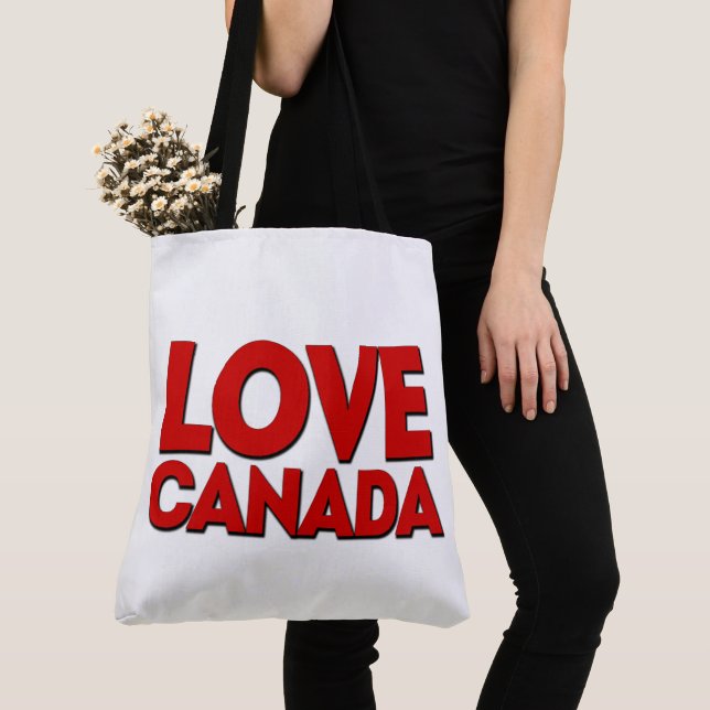 Bolso De Tela Tote Bag Love canada (Detalle)