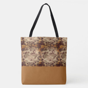 Bolso De Tela Tote Bag LRGE Brown Caramel Camo