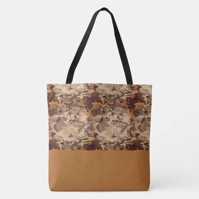 Bolso De Tela Tote Bag LRGE Brown Caramel Camo (Anverso)