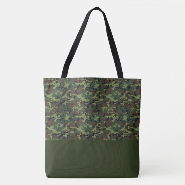 Bolso De Tela Tote Bag LRGE Green Camo (Anverso)