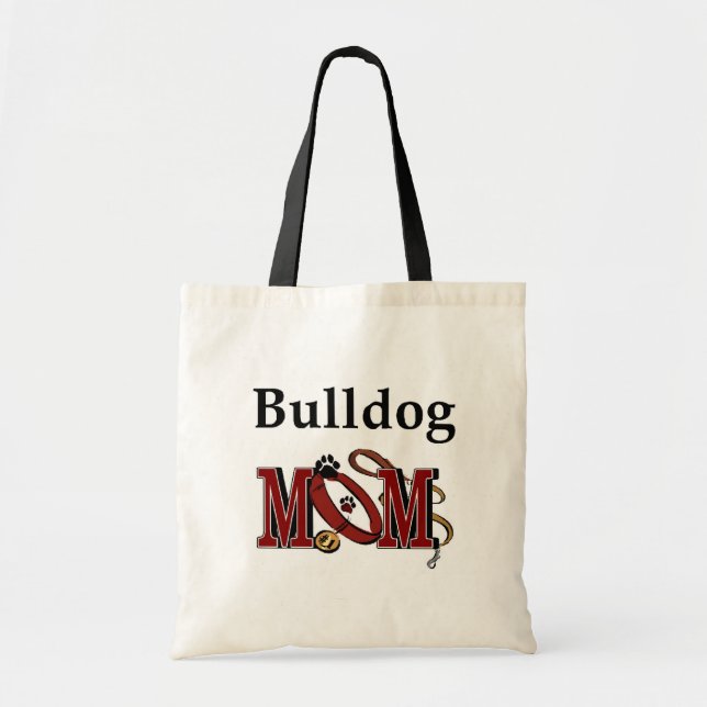 Bolso De Tela Tote Bag, madre del bulldog INGLÉS (Frente)