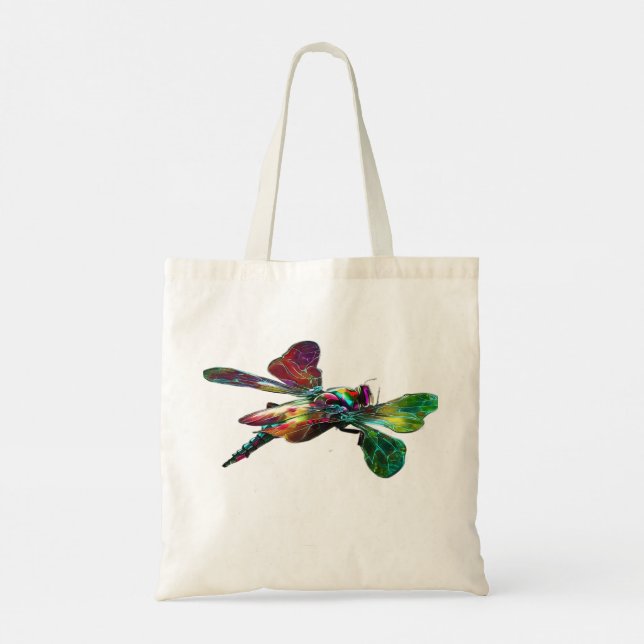Bolso De Tela Tote bag met afbeelding van een Libelle (Reverso)