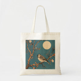 Bolso De Tela Tote bag - Moonlit Bird on Blossom Branch