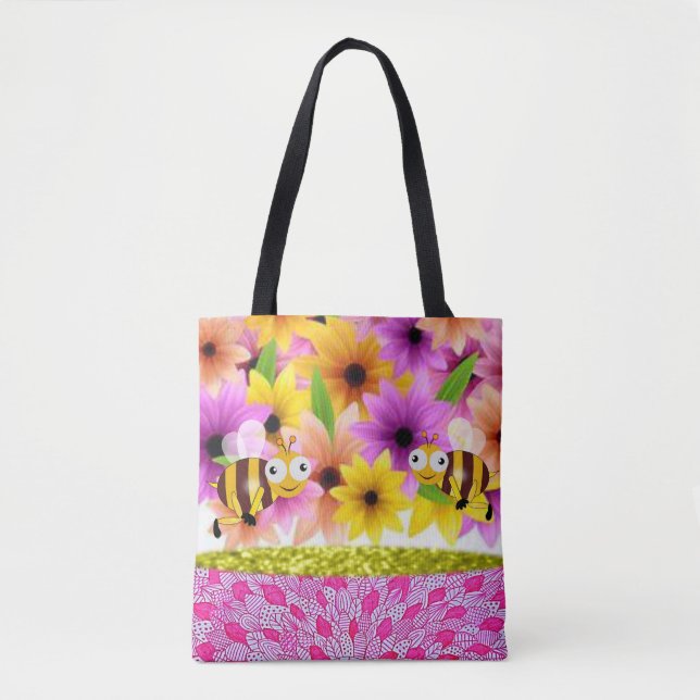 Bolso De Tela Tote Bag Mother's Day Bumblebee (Anverso)