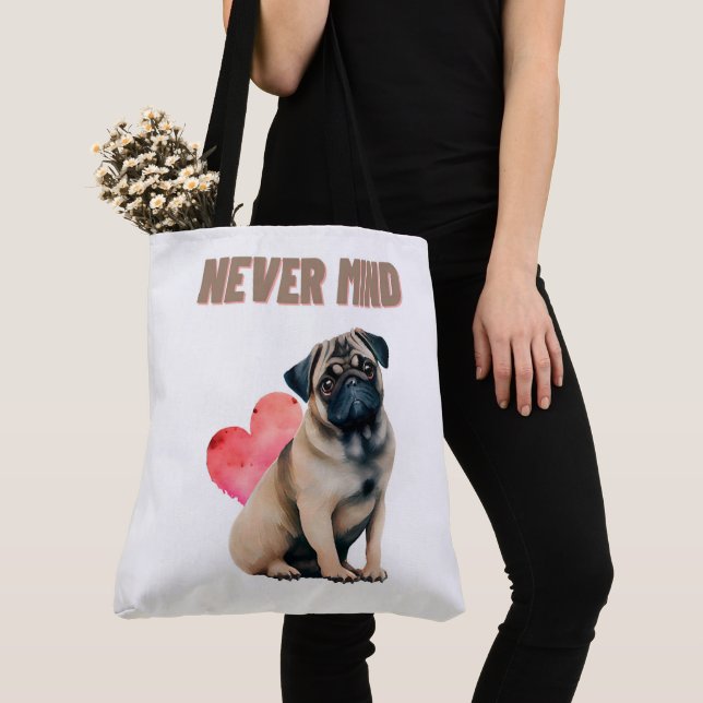 Bolso De Tela Tote Bag Never mind (Detalle)