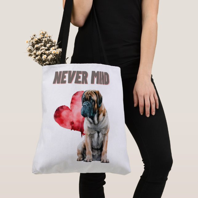 Bolso De Tela Tote Bag Never mind (Detalle)