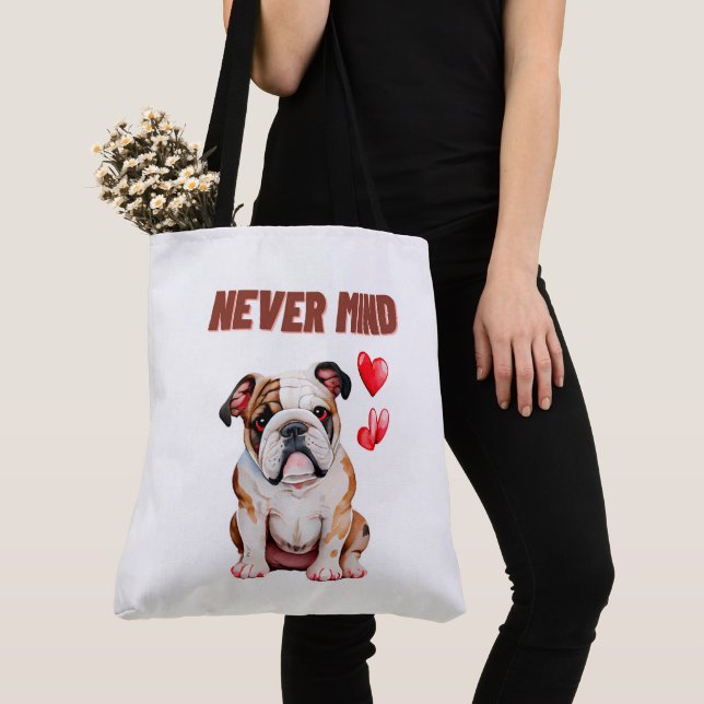 Bolso De Tela Tote Bag Never mind (Detalle)