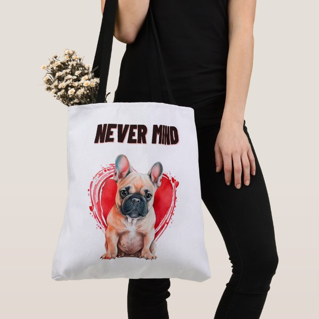 Bolso De Tela Tote Bag Never mind (Detalle)
