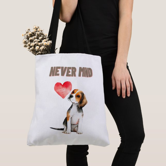 Bolso De Tela Tote Bag Never mind (Detalle)