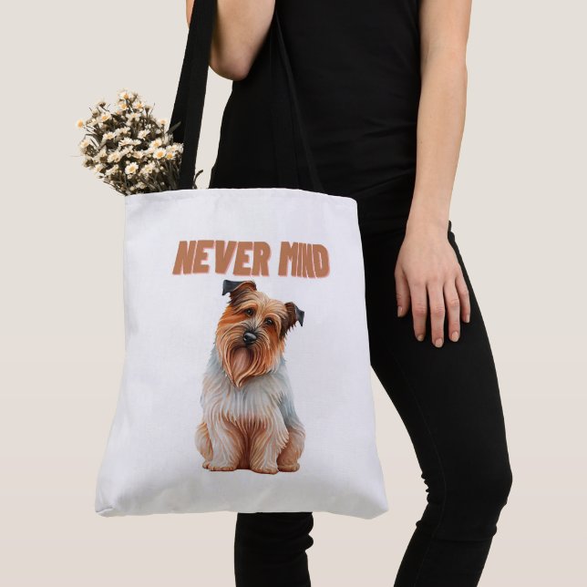 Bolso De Tela Tote Bag Never mind (Detalle)