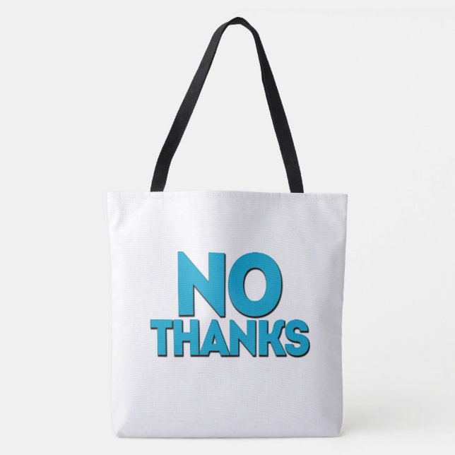Bolso De Tela Tote Bag No thanks (Anverso)