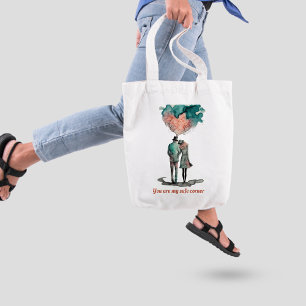 Bolso De Tela Tote Bag, pareja romántica de arte