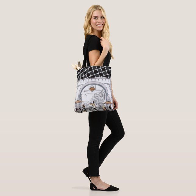 Bolso De Tela Tote Bag Paris Francia Café (Puesto)
