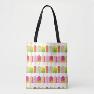Bolso De Tela Tote Bag - Pink, Green & Yellow Ice Lollies