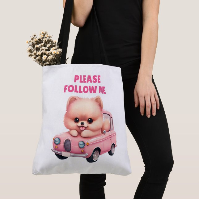 Bolso De Tela Tote Bag Please follow me  (Detalle)