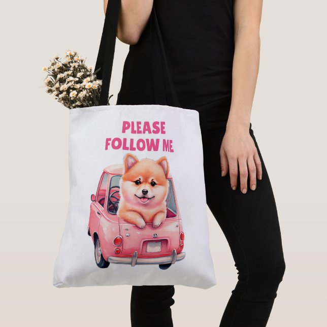 Bolso De Tela Tote Bag Please follow me  (Detalle)