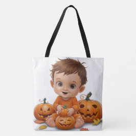 Bolso De Tela Tote Bag Pumpkin Halloween Séris 7 09
