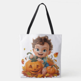 Bolso De Tela Tote Bag Pumpkin Halloween Séris 7 18