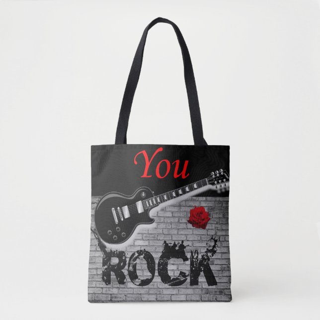Bolso De Tela tote bag que rocas música (Anverso)
