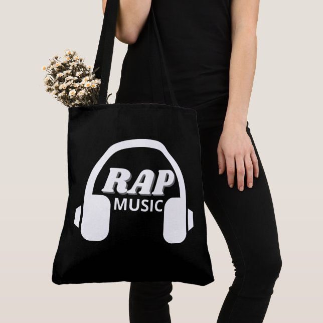 Bolso De Tela Tote Bag Rap music (Detalle)