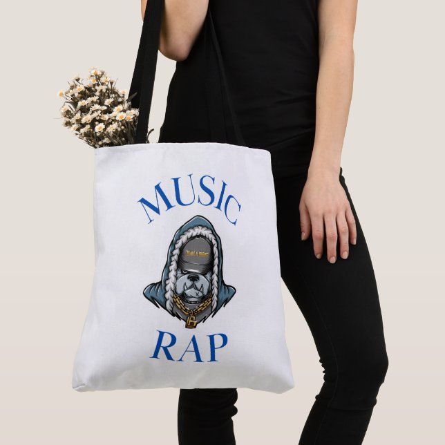 Bolso De Tela Tote Bag Rap music (Detalle)