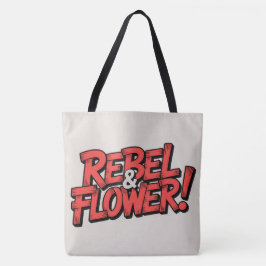 Bolso De Tela Tote Bag Rebel Flower