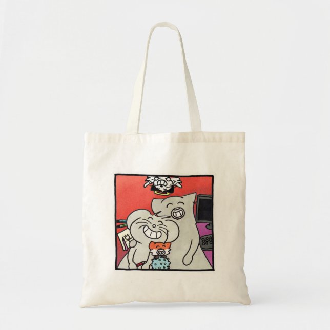 Bolso De Tela Tote Bag “Retrato de familia Ragnagna " (Frente)